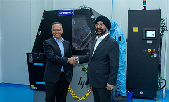 INDO-MIM has ordered an additional five HP Metal Jet S100 Binder Jetting machines to expand its Additive Manufacturing capacity. The move follows the opening of its HP production cell in 2024, pictured above (Courtesy INDO-MIM)