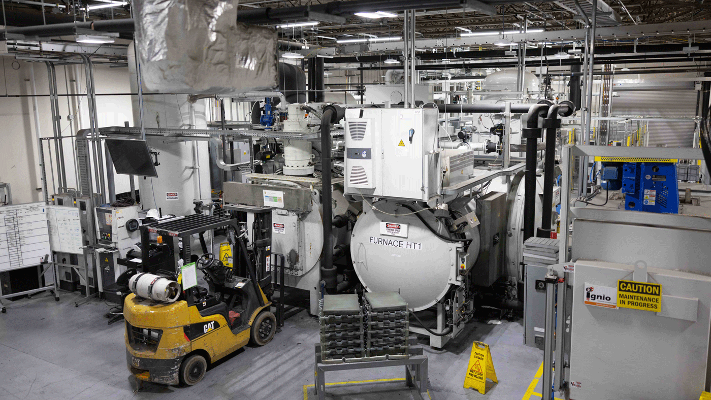 Fig. 12 Heat treatment furnaces at the San Antonio facility (Courtesy INDO-MIM)