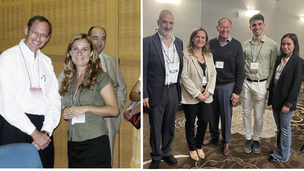 Figs. 29 & 30: Fig. 29 (Left) Prof German with Prof Herranz, pictured in earlier years [4]; and Fig. 30 (Right)  Prof Herranz (second from left) and Prof German (centre) among peers at MIM2025 [4]
